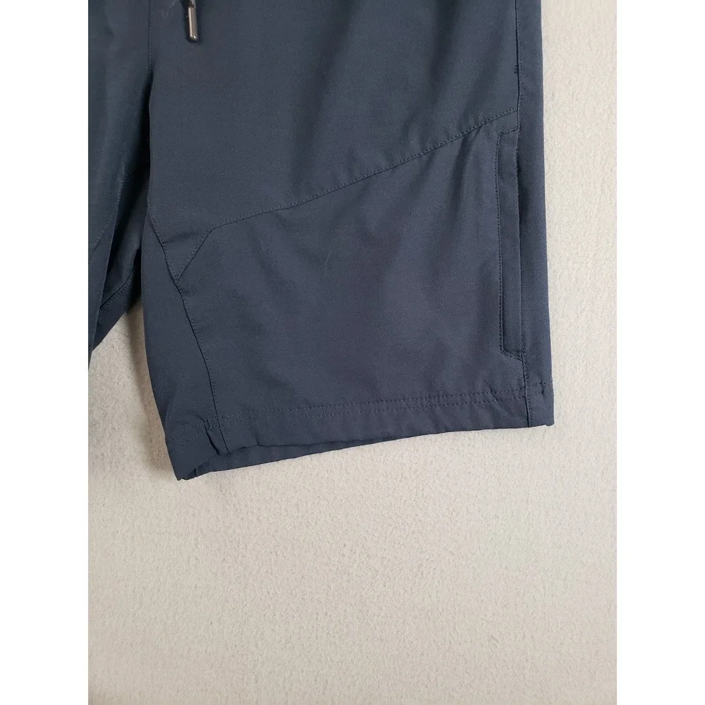 Gerry Men Athletic Short L Navy Blue Drawstring Elastic Waist Pockets Activewear